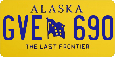 AK license plate GVE690