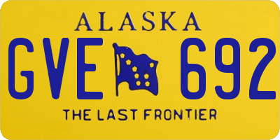 AK license plate GVE692