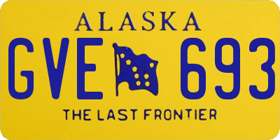 AK license plate GVE693