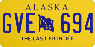 AK license plate GVE694