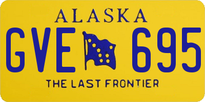 AK license plate GVE695