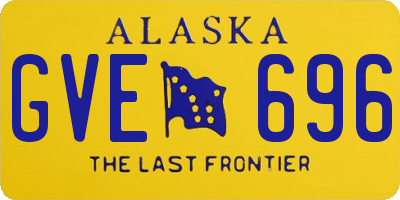 AK license plate GVE696