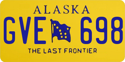 AK license plate GVE698