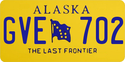 AK license plate GVE702