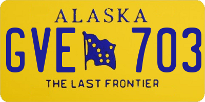 AK license plate GVE703