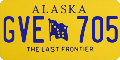 AK license plate GVE705