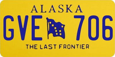 AK license plate GVE706