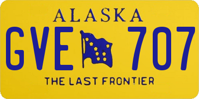 AK license plate GVE707