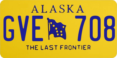 AK license plate GVE708