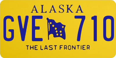 AK license plate GVE710