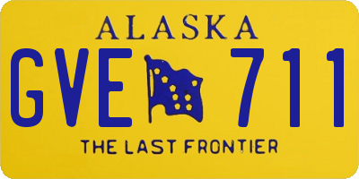 AK license plate GVE711