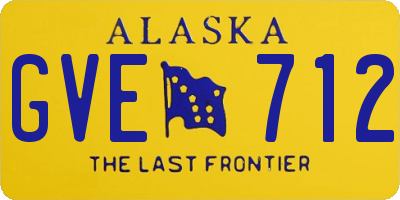 AK license plate GVE712