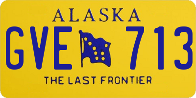 AK license plate GVE713