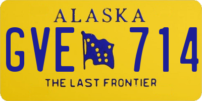 AK license plate GVE714