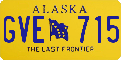 AK license plate GVE715