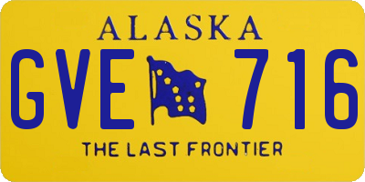 AK license plate GVE716