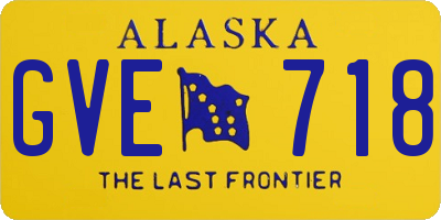 AK license plate GVE718