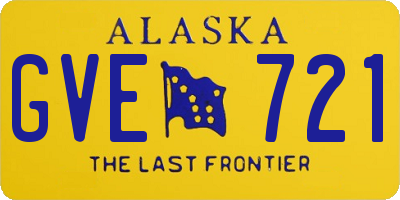 AK license plate GVE721