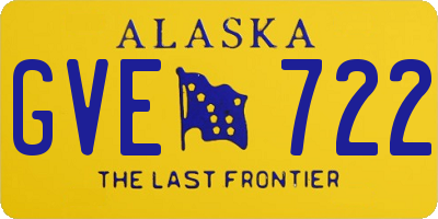 AK license plate GVE722