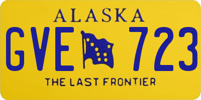 AK license plate GVE723