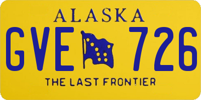 AK license plate GVE726