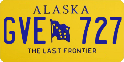 AK license plate GVE727