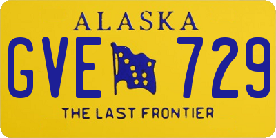 AK license plate GVE729