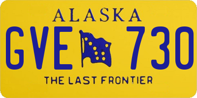 AK license plate GVE730