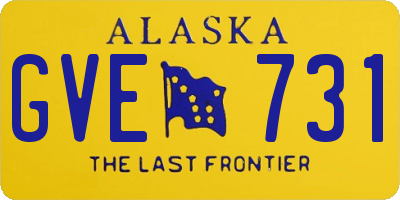 AK license plate GVE731