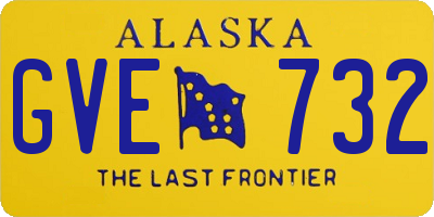 AK license plate GVE732