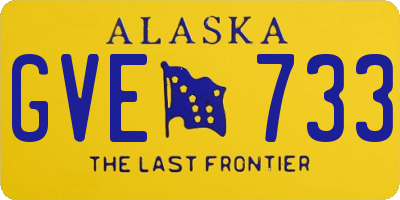 AK license plate GVE733