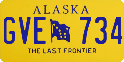 AK license plate GVE734