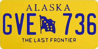 AK license plate GVE736