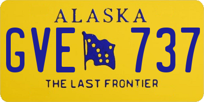 AK license plate GVE737