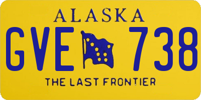 AK license plate GVE738