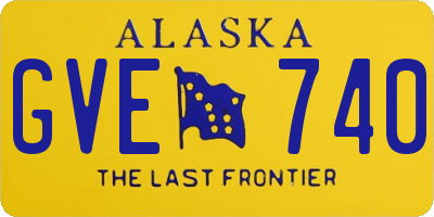 AK license plate GVE740