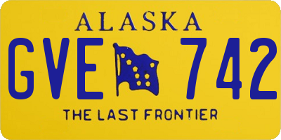 AK license plate GVE742