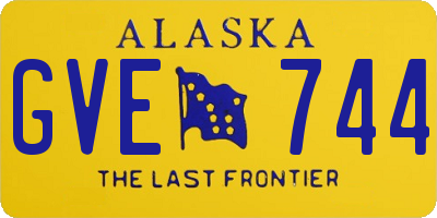 AK license plate GVE744