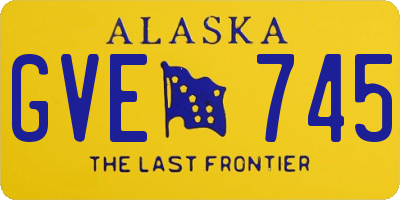 AK license plate GVE745