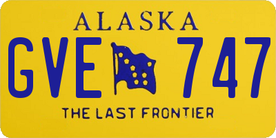 AK license plate GVE747