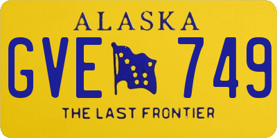 AK license plate GVE749