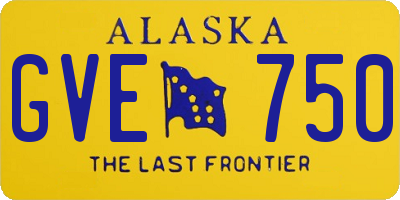 AK license plate GVE750