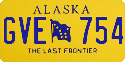 AK license plate GVE754