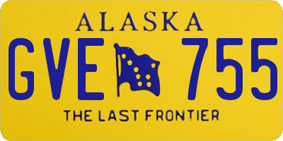 AK license plate GVE755