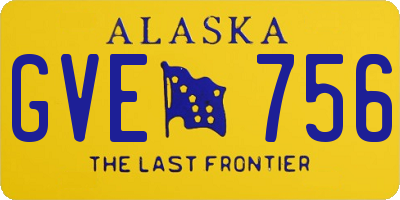 AK license plate GVE756