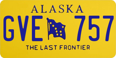 AK license plate GVE757