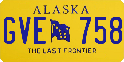 AK license plate GVE758