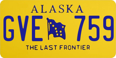 AK license plate GVE759