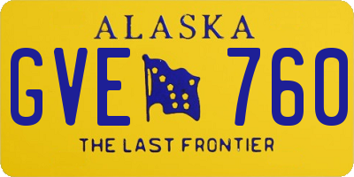 AK license plate GVE760