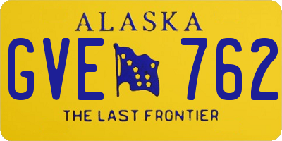 AK license plate GVE762